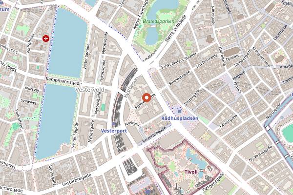 Map showing Pumpehuset in Copenhagen