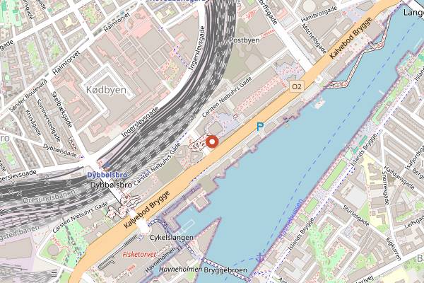 Map showing Sticks'n'Sushi Tivoli Skybar in Copenhagen