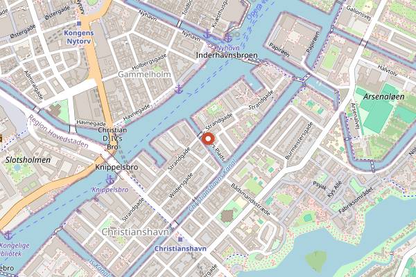Map showing Restaurant Kanalen in Copenhagen
