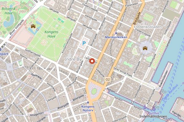 Map showing Restaurant Koefoed in Copenhagen