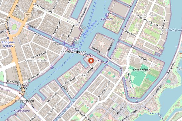 Map showing Broens Gadekøkken in Copenhagen