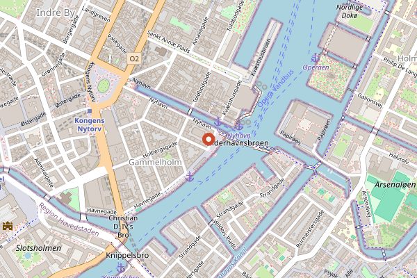 Map showing Den Vandrette in Copenhagen
