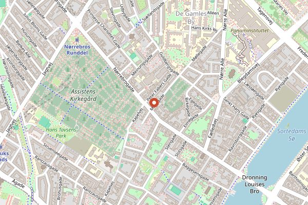 Map showing Pompette in Copenhagen