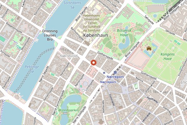 Map showing Selma (wine and beer counter) in Copenhagen