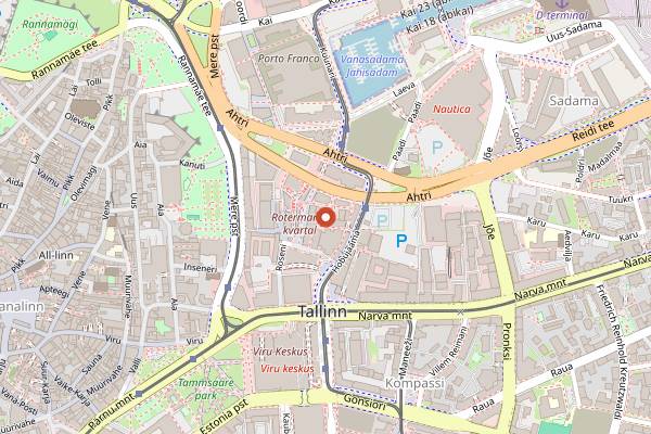 Map showing RØST Bakery in Tallinn