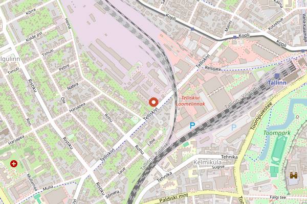 Map showing Junimperium Distillery Bar in Tallinn