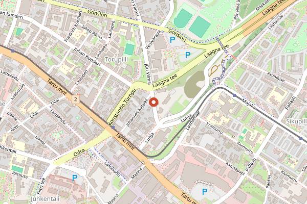 Map showing Tanker Brewery Taproom in Tallinn