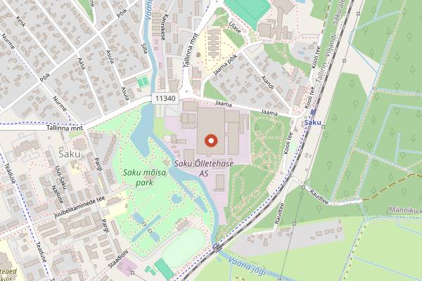 Map showing Saku Brewery in Tallinn