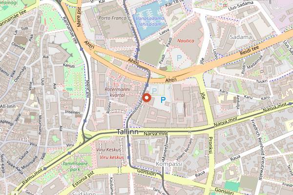 Map showing Vapiano in Tallinn