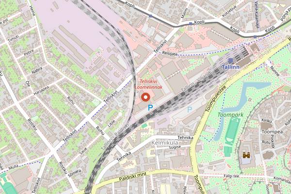 Map showing Fotografiska Cafe in Tallinn