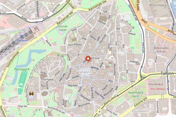 Map showing Maiasmokk in Tallinn