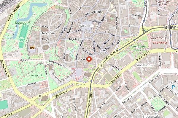 Map showing Reval Cafe Müürivahe in Tallinn