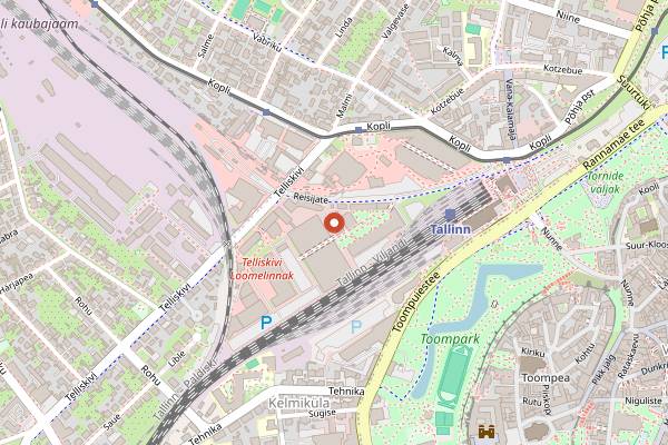 Map showing Moon in Tallinn