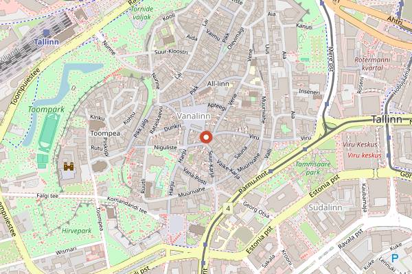 Map showing Olde Hansa in Tallinn