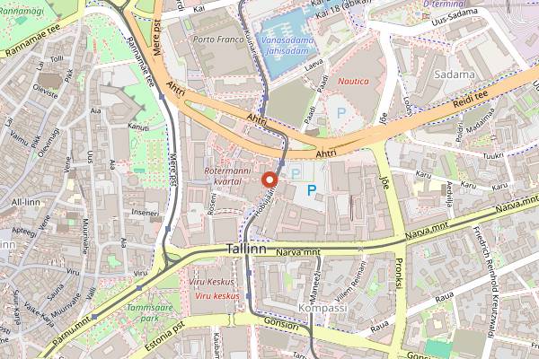 Map showing Pull in Tallinn