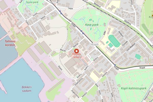 Map showing KOKOMO Coffee Roasters in Tallinn