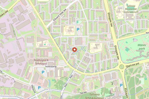 Map showing Estonian Burger Factory in Tallinn