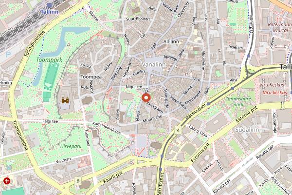 Map showing Pegasus in Tallinn