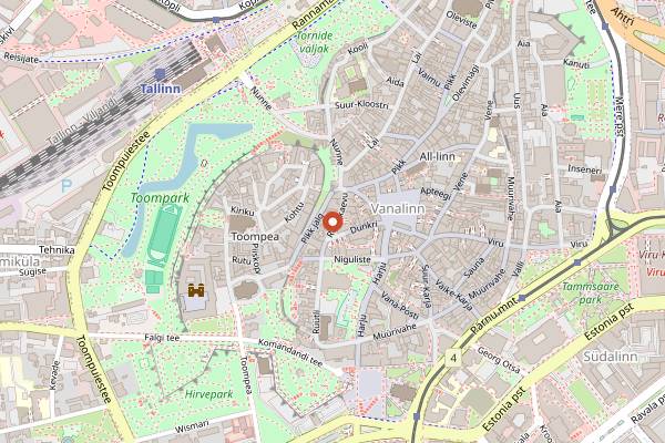 Map showing Vegan Restoran V in Tallinn
