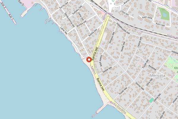 Map showing NOA Chef's Hall in Tallinn