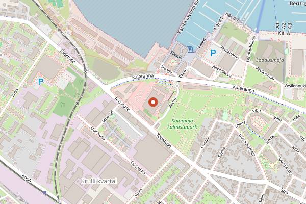 Map showing Põhjala Brewery in Tallinn