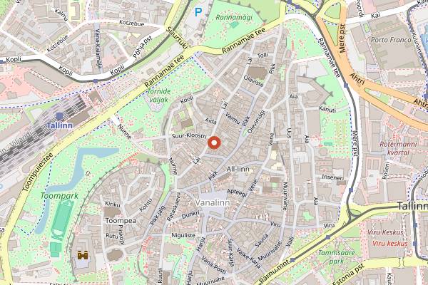 Map showing Food Sightseeing Estonia in Tallinn