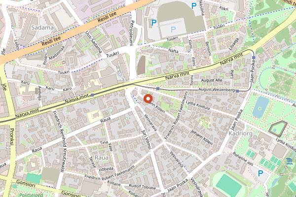 Map showing NOP in Tallinn
