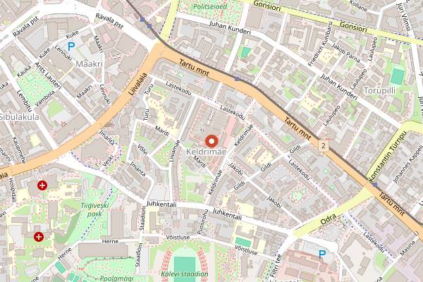 Map showing Keskturg in Tallinn