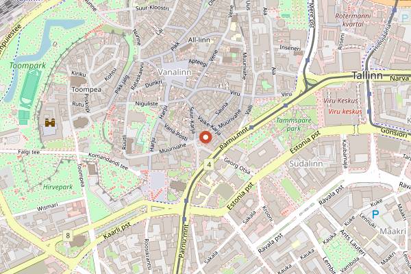 Map showing Must Puudel in Tallinn
