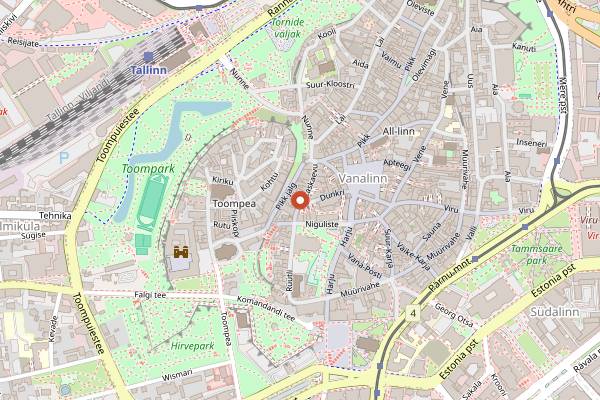Map showing Rataskaevu 16 in Tallinn