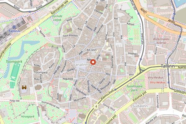 Map showing Ribe in Tallinn