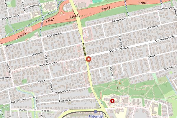 Map showing Kahvila Helmi in Helsinki