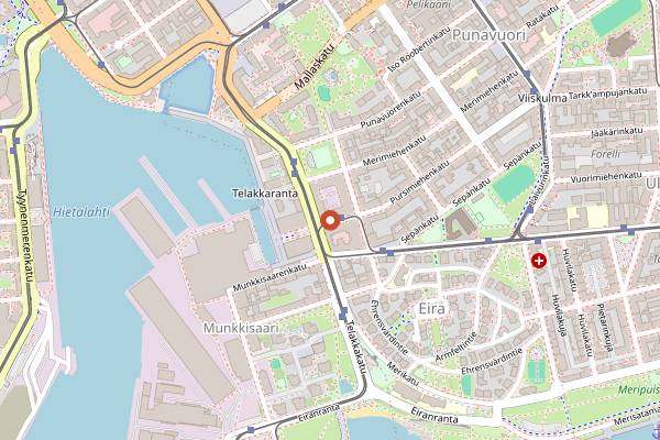 Map showing Levain in Helsinki