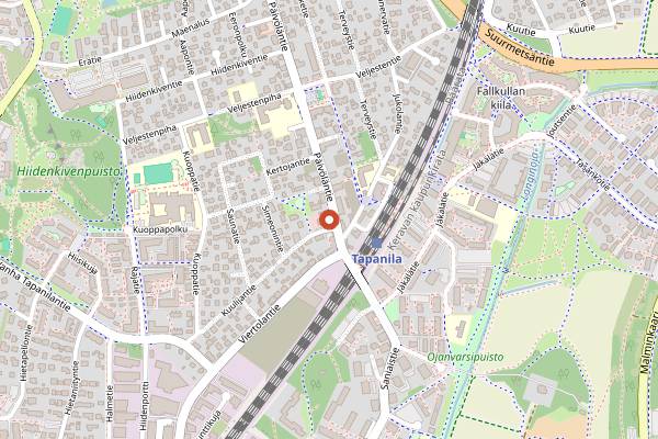 Map showing Rönttösrouva Oy in Helsinki