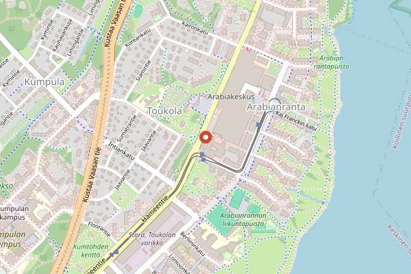Map showing Ambient Bar in Helsinki