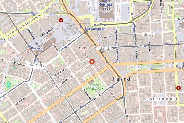 Map showing Bar Base in Helsinki