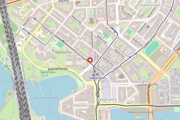 Map showing Haka in Helsinki