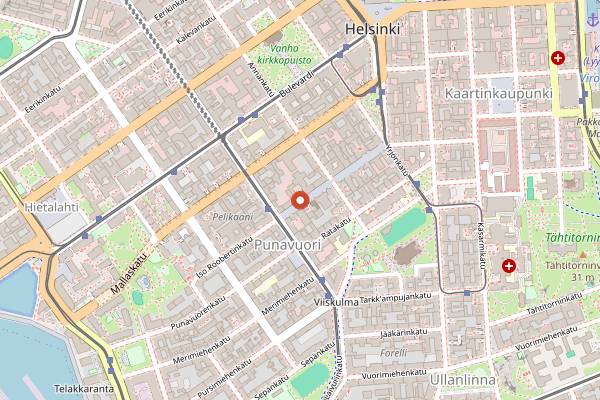 Map showing Jackie in Helsinki