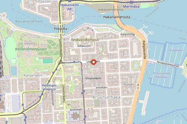 Map showing Star Cafe in Helsinki