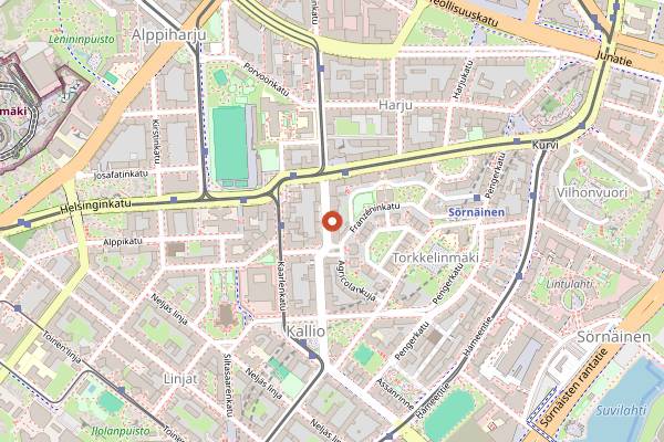 Map showing Struts in Helsinki