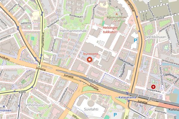 Map showing Tislaamo in Helsinki