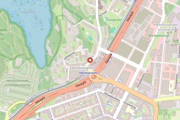 Map showing Treffi Pub & Bistro in Helsinki