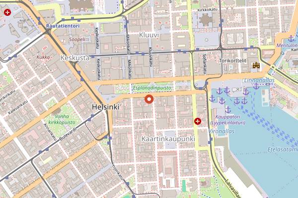 Map showing Café Savoy in Helsinki