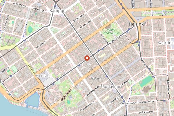 Map showing Levant in Helsinki