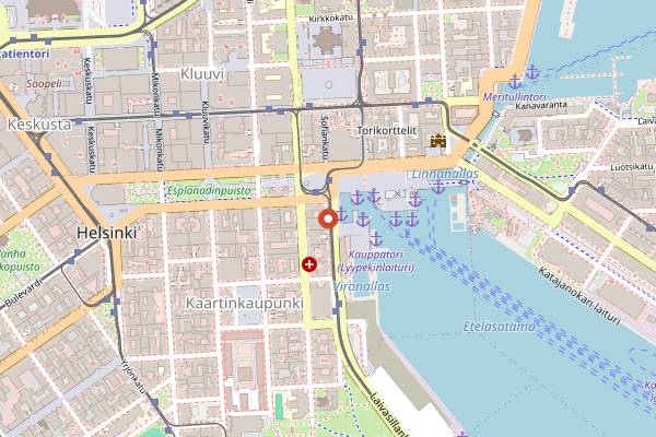 Map showing Story Old Market Hall in Helsinki