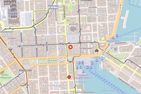 Map showing Sunn in Helsinki