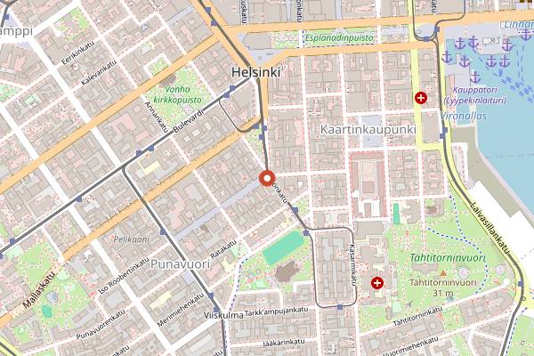 Map showing Fafa's in Helsinki
