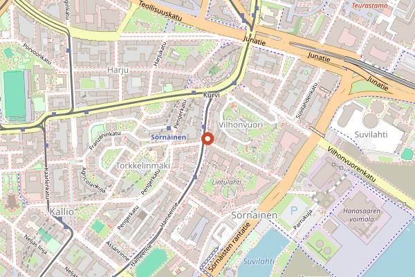 Map showing Pronto Pizzeria in Helsinki