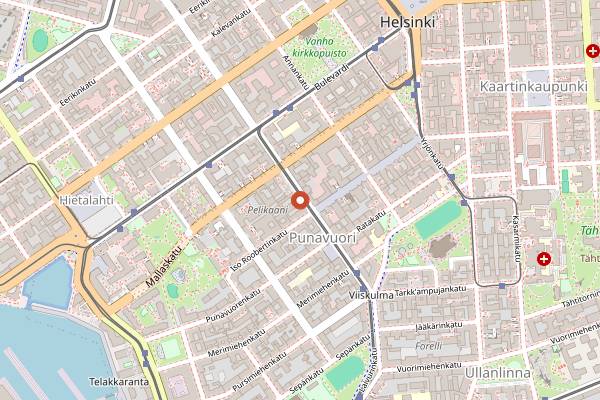 Map showing Andante in Helsinki