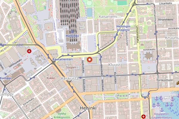 Map showing Ateneum Bistro in Helsinki